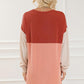 Color Block Long Sleeve Tee Dress