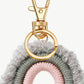 Fringe Trim Rainbow Key Chain