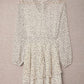 Tied Polka Dot Balloon Sleeve Layered Dress
