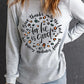 Graphic Round Neck Long Sleeve T-Shirt
