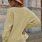 V-Neck Button-Down Dropped Shoulder Cardigan
