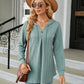 Long Sleeve Hooded Blouse