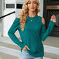 Dropped Shoulder Long Sleeve Blouse