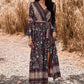 Bohemian Surplice Neck Slit Dress