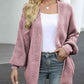 Drop Shoulder Balloon Sleeve Cardigan