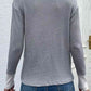 Color Block V-Neck Ribbed Top with Pocket