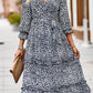 Leopard Surplice Tie Belt Slit Dress