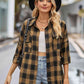 Plaid Collared Neck Button Down Jacket