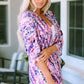 Printed Open Front Cardigan