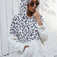 Leopard Half-Zip Dropped Shoulder Hoodie