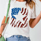 US Flag Graphic Round Neck Tee