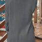 Waffle-Knit Dropped Shoulder Buttoned Sweater