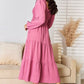 Culture Code Full Size Ruffle Trim Smocked Tiered Dress