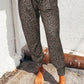 Leopard Pocketed Long Pants