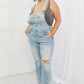 Judy Blue Melina Full Size Distressed Straight Leg Overalls