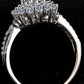 Moissanite Flower-Shape Split Shank Ring