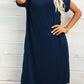 Scoop Neck Short Sleeve Pocket Dress