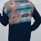 Geometric Drawstring Long-Sleeve Sweatshirt