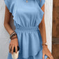 Textured Smocked Waist Layered Dress