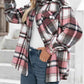 Plaid Collared Neck Button Down Jacket