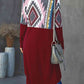 Printed Open Front Cardigan with Pockets