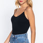 ACTIVE BASIC Ribbed Round Neck Cami Bodysuit