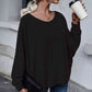 Full Size Round Neck Dropped Shoulder Tied T-Shirt