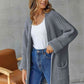 Open Front Long Sleeve Cardigan with Pockets