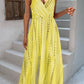 Printed Surplice Adjustable Spaghetti Strap Maxi Dress