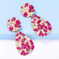 Teardrop Shape Zinc Alloy Dangle Earrings
