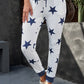 Star Print Drawstring Detail Joggers