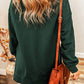 Sequin Santa Round Neck Long Sleeve Sweatshirt