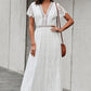 Scalloped Trim Lace Plunge Dress