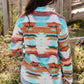 Printed Button Up Long Sleeve Shirt