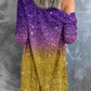 Gradient Button Up Long Sleeve Cardigan