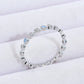 925 Sterling Silver Zircon and Natural Moonstone Ring
