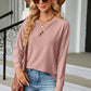V-Neck Long Sleeve Blouse