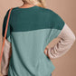 Color Block Dropped Shoulder T-Shirt