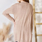 Hailey & Co Full Size Cable-Knit Pocketed Cardigan