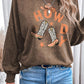 HOWDY Round Neck Drop Shoulder Sweatshirt