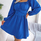 Tied Square Neck Balloon Sleeve Dress