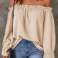 Off-Shoulder Flounce Sleeve Blouse