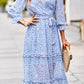 Leopard Surplice Tie Belt Slit Dress