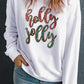 Sequin Round Neck Dropped Shoulder Sweatshirt