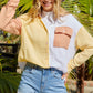 Color Block Textured Drop Shoulder Shacket