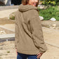 Zip Up Collared Neck Jacket with Pockets