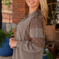 Waffle Buttoned Long Sleeve Top