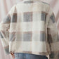 Collared Button Up Plaid Coat