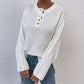 Quarter-Button Slit Sweater