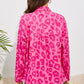 Leopard Raw Hem Jacket
